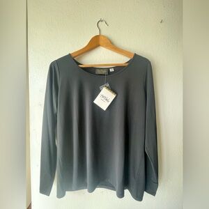 Bob Mackie Charcoal Gray Blouse